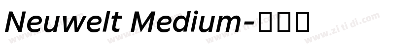 Neuwelt Medium字体转换